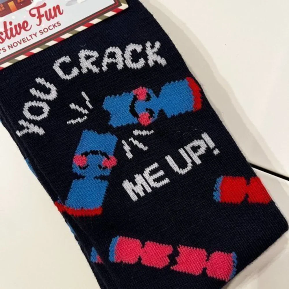 “You Crack‎ Me Up” Dynamite Men’s Socks (Size 8-12) (new) (men)